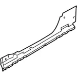 HC3Z2510111A - Body: Inner Rocker for Ford: F-150, F-250 Super Duty, F-350 Super Duty, F-450 Super Duty Image