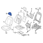 MC3Z18610A62BB - Body: Headrest Cover for Ford: F-150, F-250 Super Duty, F-350 Super Duty Image
