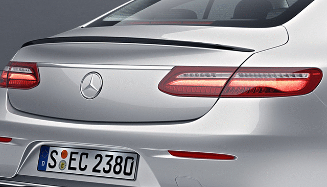 2387930000 - Exterior: Rear Spoiler - Primed for Mercedes-Benz: E300, E400, E43 AMG, E550, E63 AMG S Image