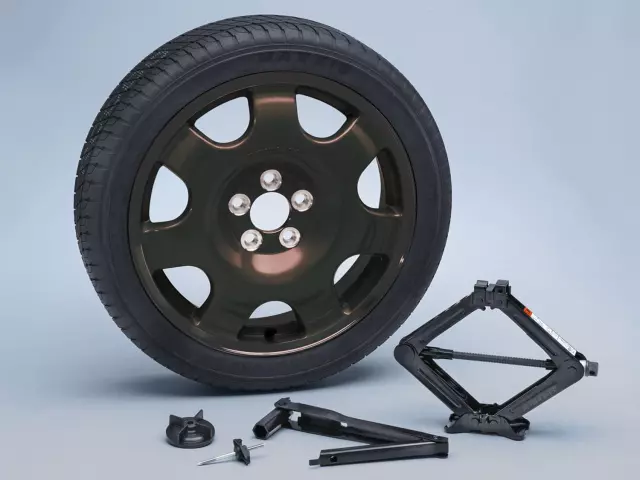 FR3Z1K007C - Exterior: 2015-2022 Ford Mustang Spare Tire - Complete Kit for Ford: Mustang Image