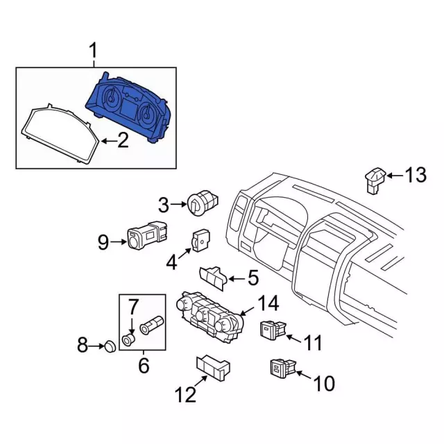 9L8Z10849GC - Body: Cluster Assembly for Ford: Escape Image