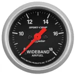 3370 - : GAUGE, AIR/FUEL RATIO-WIDEBAND, ANALOG, 2 1/16", 8:1-18:1, STEPPER MOTOR, SC for AutoMeter Image