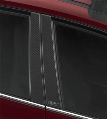 J101SFG110 - Exterior: OEM NEW 2011-2014 Subaru Impreza SPT Carbon Fiber B-Pillar Trim Kit J101SFG110 for Subaru: Impreza Image