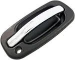 80549 - : Exterior Door Handle Front Right Chrome w/ Black Housing for Dorman Image