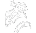 2056300404 - Body: Inner Quarter Panel for Mercedes-Benz Image
