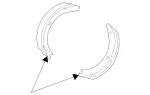 2304200320 - Brakes: Parts Kit, Brake Shoe for Mercedes-Benz Image