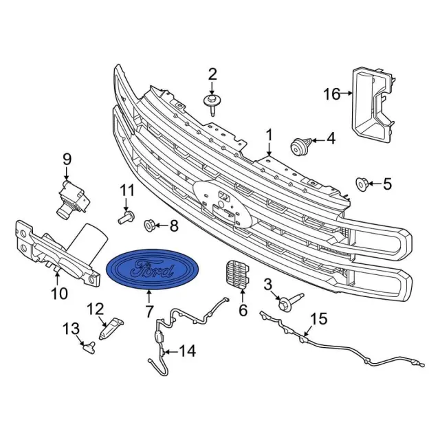 PC3Z8213F - Body: Emblem for Ford Image