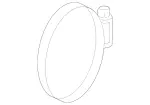 69972690 - : Hose Clamp W Worm Drive for Mercedes-Benz: 190C, 190DC, 220D, 230, 250, 250S, 250SE, 280, 280CE, 600, C220, C230, C250, C280, C43 AMG, C63 AMG, CLK430, CLK63 AMG, E250, GLC300, GLC43 AMG, GLC63 AMG, GLE300d, GLK250, Metris, ML250, SLK230, SLK250, Sprinter 2500, Sprinter 3500, Sprinter 3500XD Image