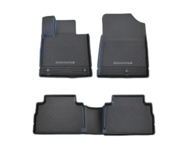 S2F13AU200 - Interior: 2021-2023 Hyundai Santa Fe All Season Weather Fitted Floor Mat Liners Protector Mat for Hyundai: Santa Fe Image