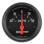 2644 - : GAUGE, AMMETER, 2 1/16", 60A, ELECTRIC, Z-SERIES for AutoMeter Image