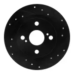 63376035R - : DFC Brake Rotor - Drilled and Slotted - Black for DYNAMIC FRICTION Image