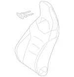 17791057079E43 - Body: Seat Back Cover for Mercedes-Benz Image