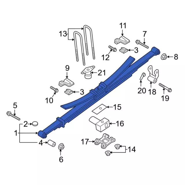 Leaf Spring Assembly - Ford (LC3Z-5560-B)