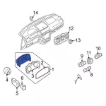 7E5Z10849B - Body: Cluster Assembly for Ford: Fusion | Mercury: Milan Image