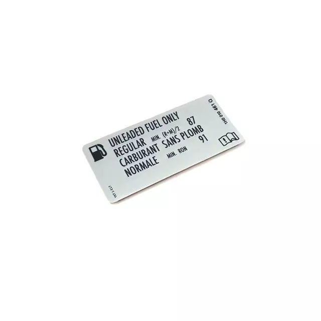 Fuel Information Label - Volkswagen (04E-010-012-M)