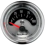 1226 - : GAUGE, OIL PRESS, 2 1/16", 100PSI, ELEC, AMERICAN MUSCLE for AutoMeter Image