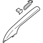 FA1Z5803598BN - Body: Windshield Pillar Trim for Lincoln: MKX, Nautilus Image