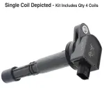M51744 - : NGK MOD High-Performance Pencil Coil Multi-Pack (Qty 4) for NGK Image