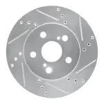 63176151R - : DFC Brake Rotor - Drilled and Slotted - Silver for DYNAMIC FRICTION Image