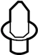 24201AA100 - Body: Lift Gate Trim Lower Clip for Infiniti Image