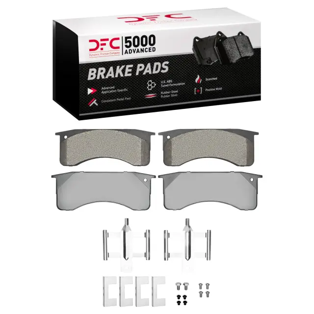 1551076901 - : DFC 5000 Advanced Pads - Semi-Metallic and Hardware Kit for DYNAMIC FRICTION Image