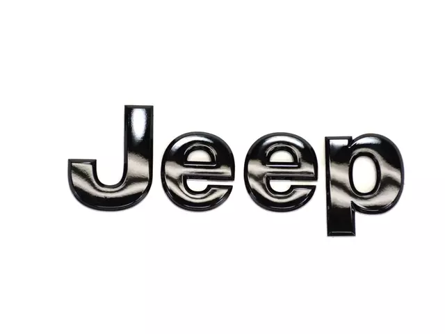 68211296AA - Exterior Ornamentation: Jeep Nameplate, Black for Mopar Image