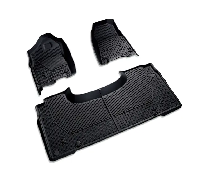 82215323AD - : All-Weather Floor Mats, Front &amp; Rear -- Quad (Black) for Mopar Image