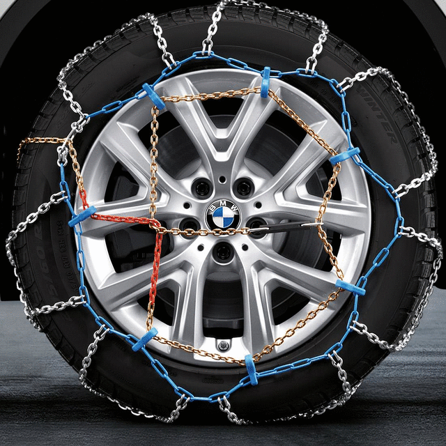 36112407484 - Wheels: Comfort Snow Chains for BMW: 230i, 840i, M2, M240i, M340i, M4, M5, M8, X3, X4, X5, X6, X7, Z4 Image