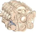 20160 - : Low-Mount LS Drive System (A/C) w/ Sanden SD7 Compressor - Passenger's Side for Holley Image