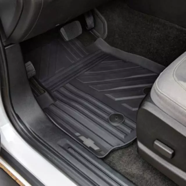 Floor Mats, All-Weather, Front, Gray Bow-Tie - GM (23229842)