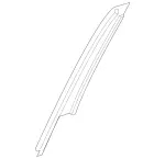 2226981901 - Front Doors: Trim Molding for Mercedes-Benz: S450, S550e, S63 AMG, S65 AMG Image