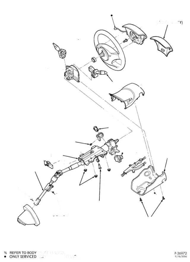 YS4Z3530CPH - Steering: Lower Shroud for Ford Image