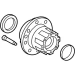 8C2Z1109A - Brakes: Wheel Hub for Ford: E-150, E-250, E-350 Super Duty, E-450 Super Duty Image