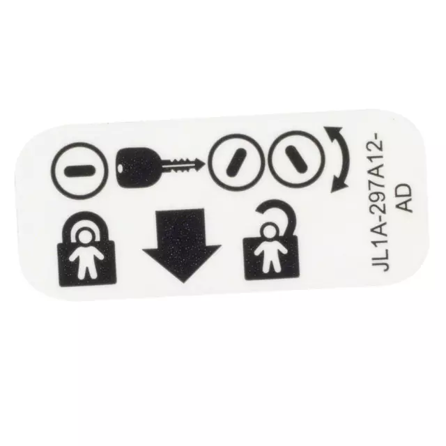 JL1Z5400014A - Body: Child Lock Label for Ford: Explorer, Police Interceptor Utility Image