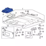 ML3Z18519A70EDA - : 2023-2024 Ford - Overhead Console for Ford: F-250 Super Duty, F-350 Super Duty, F-450 Super Duty Image