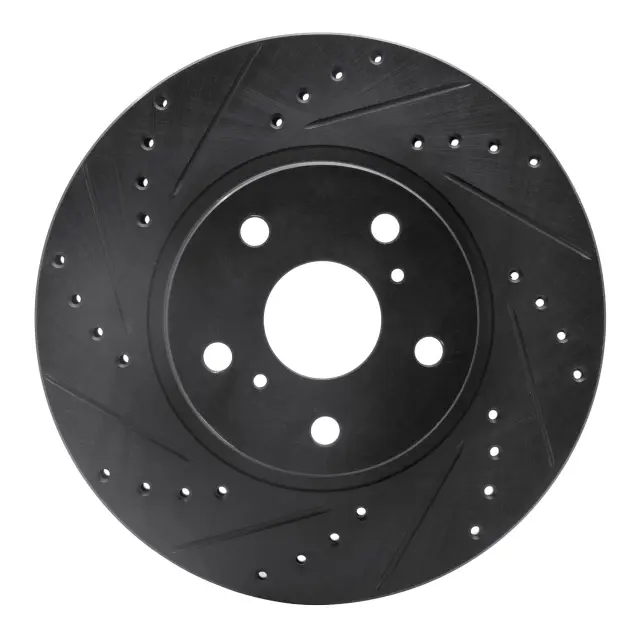 63376028L - Brakes &amp; Brake Parts: DFC Brake Rotor - Drilled and Slotted - Black for DYNAMIC FRICTION Image