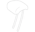 17797086003D16 - Body: Headrest, Center for Mercedes-Benz Image