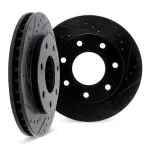800254093 - : DFC Brake Rotors - Drilled &amp; Slotted - Black for DYNAMIC FRICTION Image