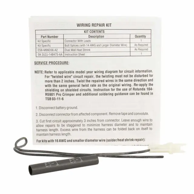 3U2Z14S411RTA - : Wire Assembly for Ford Image