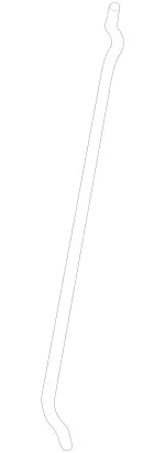 166722017064 - Driver Door: Link Rod for Mercedes-Benz: GL350, GL450, GL550, GL63 AMG, GLE300d, GLE350, GLE400, GLE550e, GLE63 AMG, GLS350d, GLS450, GLS550, GLS63 AMG, ML250, ML350, ML400, ML550, ML63 AMG Image