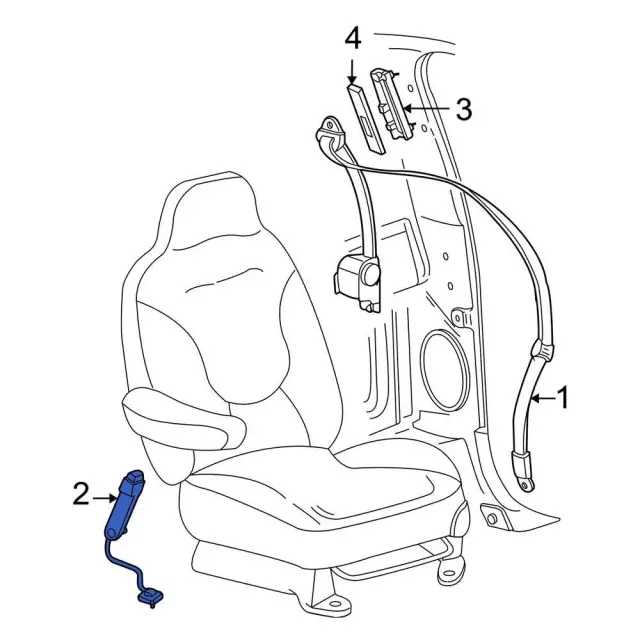7L1Z78613D98AC - Electrical: Buckle for Ford: Expedition | Lincoln: Navigator Image