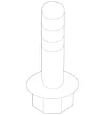 2962 - : Hexalobular Screw for Mercedes-Benz: 250, 300S, CL550, CL600, CL63 AMG, CL65 AMG, R320, R350, R500, S350, S400, S500, S550, S600, S63 AMG, SL400, SL450, SL550, SL63 AMG, SL65 AMG Image