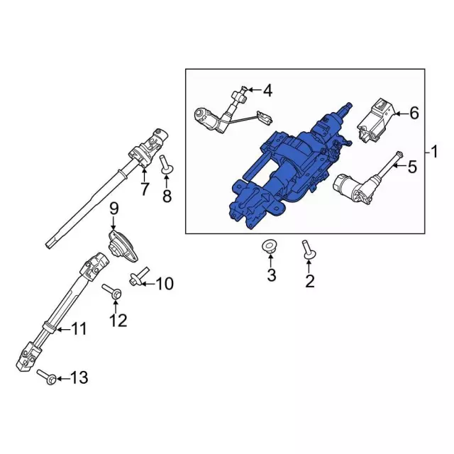 NL1Z3C529E - Steering: Steering Column for Ford: Expedition Image