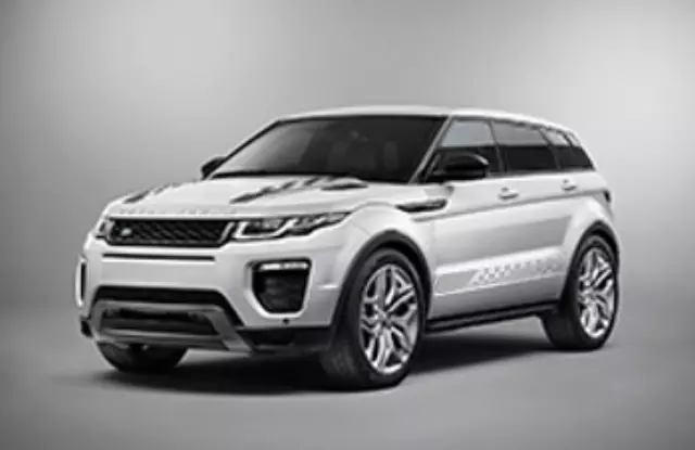 VPLVB0193MEN - Exterior: Vehicle Decals, Chequer, Left Side, Silver for Land Rover: Range Rover Evoque Image