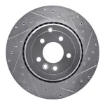 63111020R - : DFC Brake Rotor - Drilled and Slotted - Silver for DYNAMIC FRICTION Image