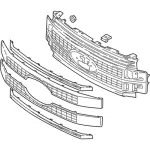 JC3Z8200FB - Body: Grille Assembly for Ford: F-250 Super Duty, F-350 Super Duty, F-450 Super Duty Image