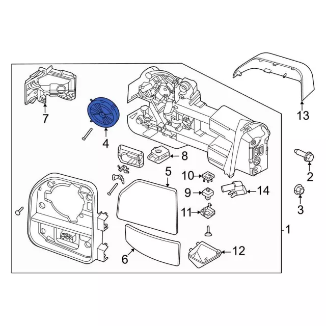 PU5Z17D696B - Body: Adjust Motor for Ford: Expedition, F-150 Lightning, F-250 Super Duty, F-350 Super Duty, F-450 Super Duty, F-550 Super Duty | Lincoln: Navigator Image
