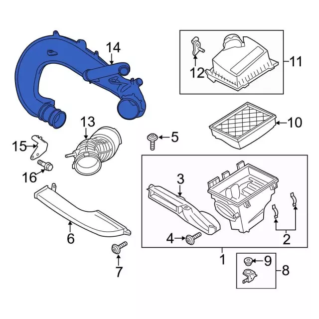 Hose Air - Ford (HS7Z-9C623-B)