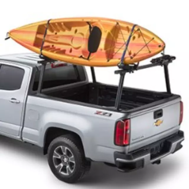 19331868 - Cargo Management: Rack Mounted Portageandtrade; Canoe Carrier By for Buick: Enclave, Encore, Encore GX, Envision, Envista, Regal Sportback, Regal TourX | Cadillac: Escalade, Escalade ESV, LYRIQ, SRX, XT4, XT5, XT6 | Chevrolet: Avalanche, Blazer, Blazer EV, Bolt EUV, Bolt EV, Colorado, Equinox, Express 1500, Express 2500, Express 3500, Express 4500, HHR, Silverado 1500, Silverado 1500 Classic, Silverado 1500 LTD, Silverado 2500 HD, Silverado 3500 HD, Silverado EV, Sonic, Suburban, Suburban 1500, Suburban 2500, Suburban 3500 HD, Tahoe, Trailblazer, Traverse, Trax | GMC: Acadia, Acadia Limited, Canyon, Savana 1500, Savana 2500, Savana 3500, Savana 4500, Sierra 1500, Sierra 1500 Limited, Sierra 2500 HD, Sierra 3500 HD, Sierra EV, Terrain, Yukon, Yukon XL, Yukon XL 1500, Yukon XL 2500 Image
