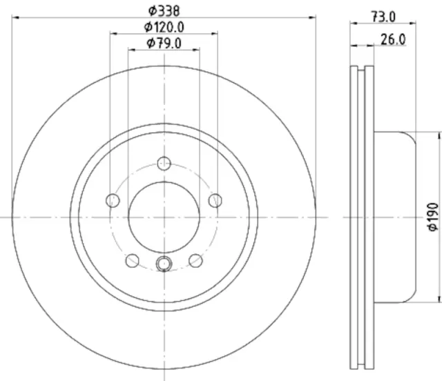 355132771 - : Disc Brake Rotor for Hella Pagid Image